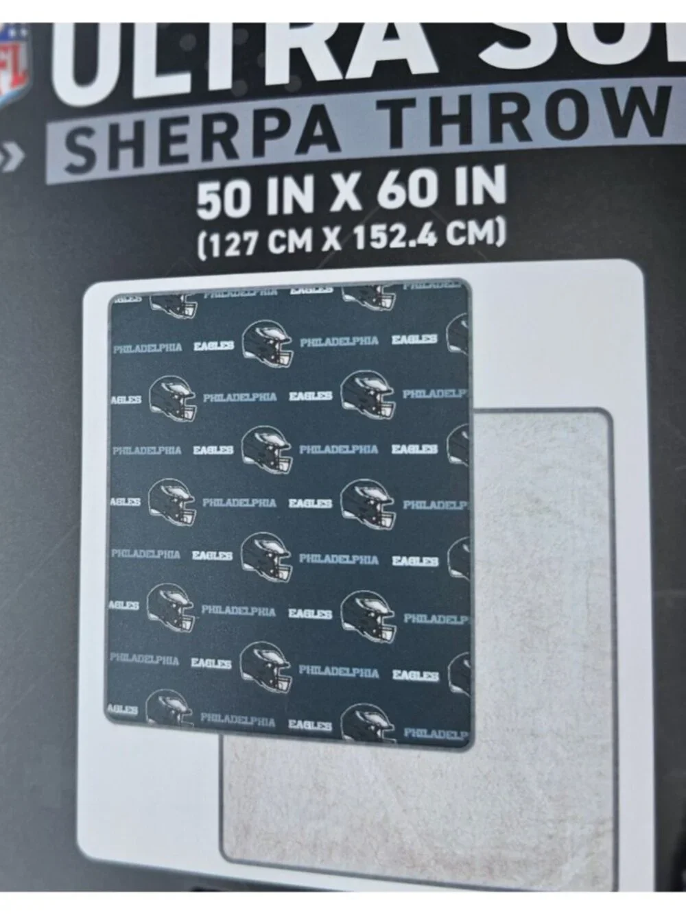 Philadelphia Eagles Sherpa Throw Blanket Ultra Supersoft 60